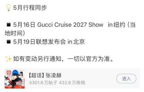 张凌赫出席纽约gucci大秀