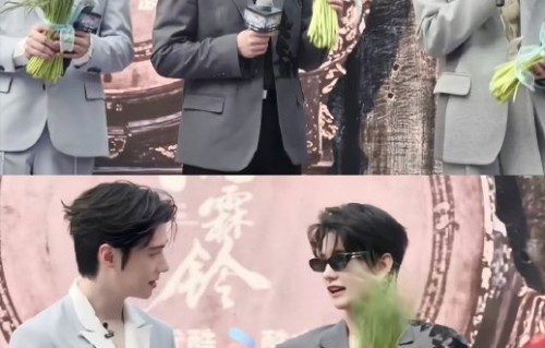 杨洋河南被送蒜薹爆笑全场，网友：顶流也得带菜走！|王星越|王鹤棣|明星|农产品|滞销
