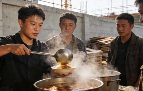 工地小伙摆摊卖盒饭偶遇邓超，接地气举动圈粉无数