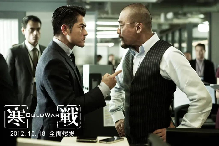 电影《寒战》剧照  郭富城饰演刘杰辉，梁家辉饰演李文彬